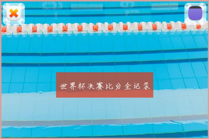 世界杯决赛比分全记录